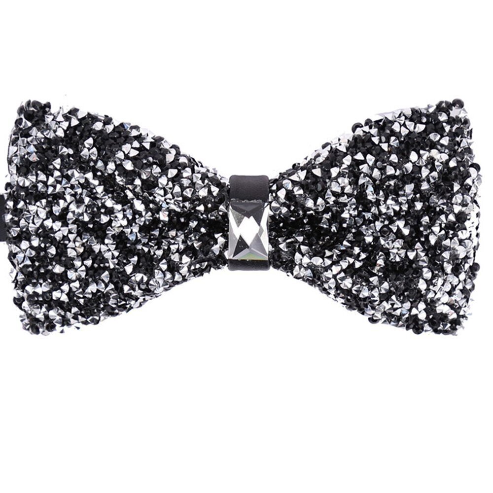 3143 Black Silver Mixed Design Handmade Bow Ties Suit Accessories Holiday